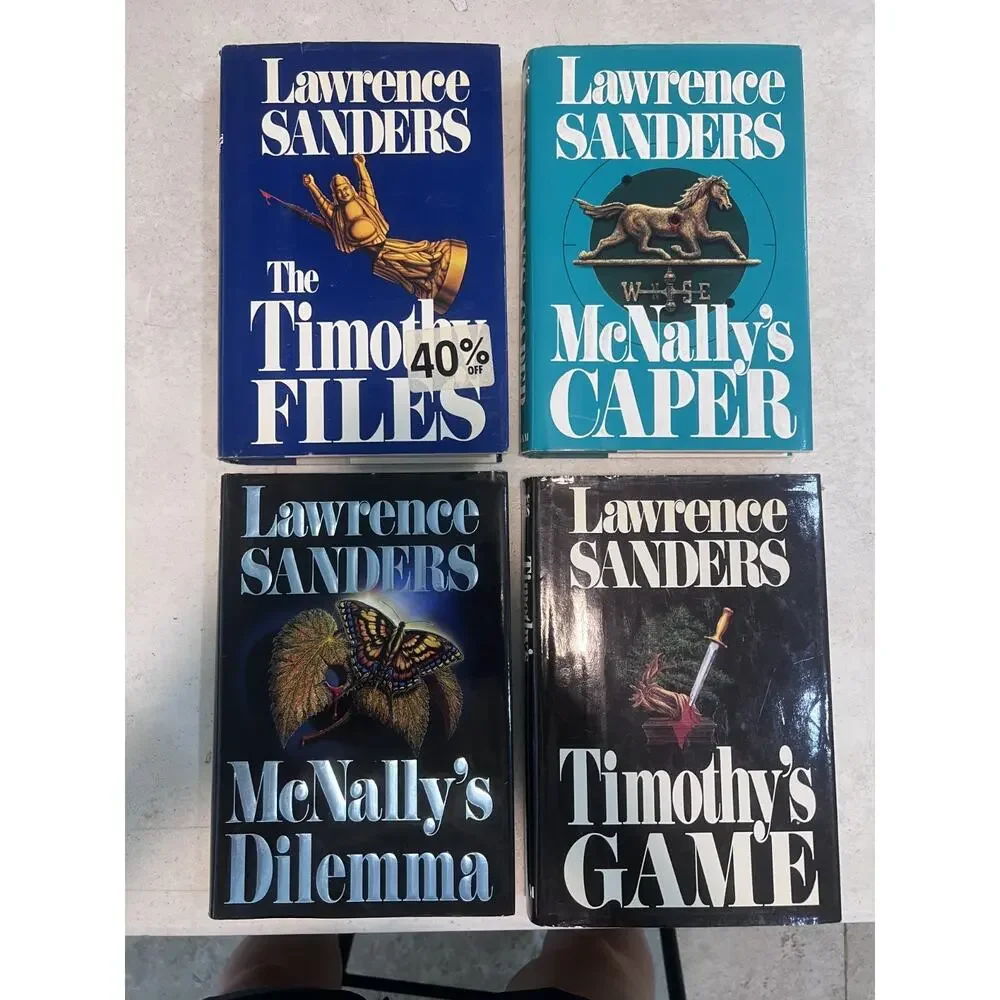 Lot of 4 Lawrence Sanders Archy McNally Books HC 1st Edition w/ Dust Jackets VG